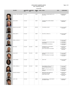 LCSO Daily Booking Report