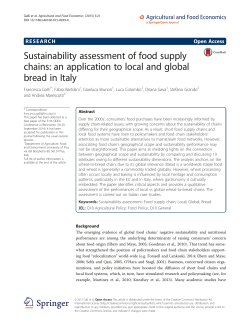 Sustainability assessment of food supply chains: an