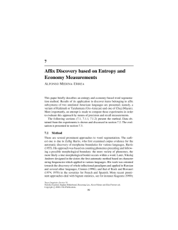 Affix Discovery based on Entropy and Economy Measurements