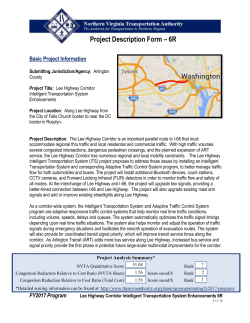 Lee Highway Corridor Intelligent Transportation System