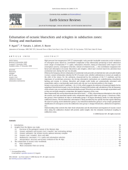 Exhumation of oceanic blueschists and eclogites in subduction