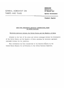 GENERAL AGREEMENT ON TARIFFS AND TRADE
