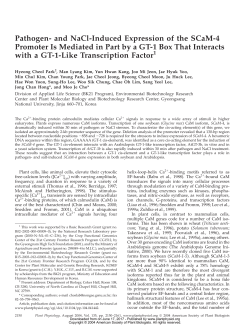Pathogen- and NaCl-Induced Expression of the