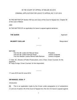Criminal Application For Leave to Appeal No 13 of