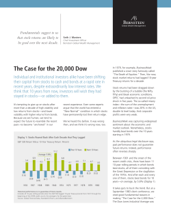 The Case for the 20000 Dow