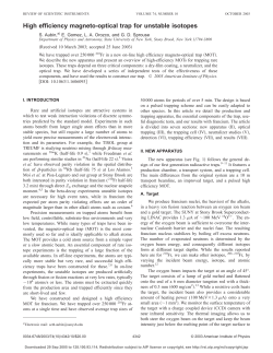 High efficiency magneto-optical trap for unstable isotopes