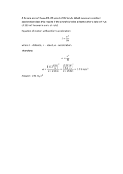 A Cessna aircraft has a lift-off speed of112 km/h. What minimum