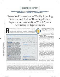 Excessive Progression in Weekly Running Distance and Risk of