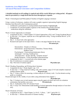 AP Literature Syllabus - Souderton Area High School