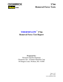 T766 Removal Force Tests THERMFLOW