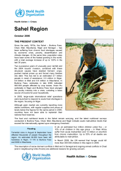 Sahel Region - World Health Organization