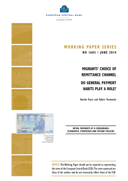 migrants` choice of remittance channel: do - ECB