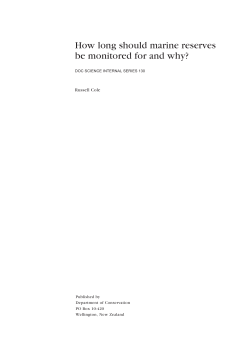 How long should marine reserves be monitored for and why? (PDF