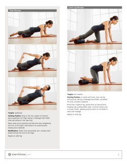 quadriceps Starting Position: lying on the mat, weight on forearms
