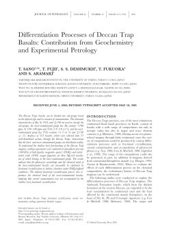 Differentiation Processes of Deccan Trap Basalts