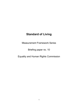 Standard of Living - Equality and Human Rights Commission
