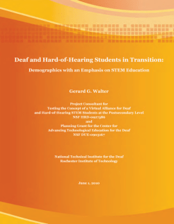 Deaf and Hard-of-Hearing Students in Transition