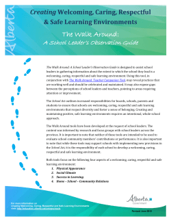 The Walk Around: A School Leader`s Observation Guide