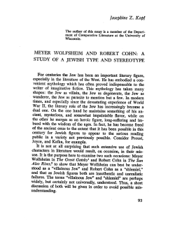 meyer wolfsheim and robert cohn