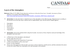 Earth`s Atmosphere