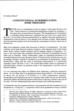 constitutional interpretation