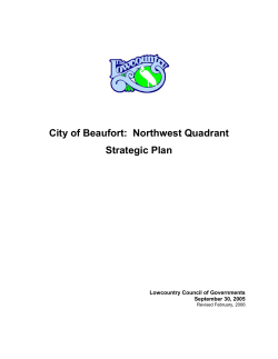 City of Beaufort: Northwest Quadrant Strategic Plan