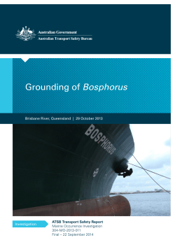 Grounding of Bosphorus, Brisbane River, Queensland, 29 October