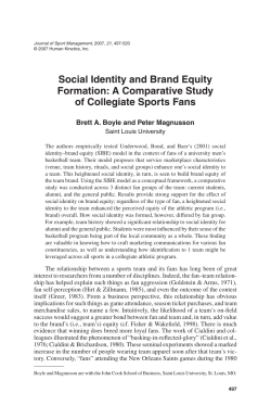 Social Identity and Brand Equity Formation: A
