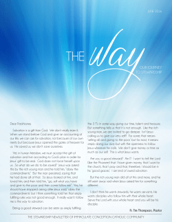 our journey to stewardship - Immaculate Conception Catholic