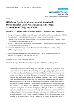 GIS-Based Synthetic Measurement of Sustainable Development in