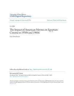 The Impact of American Movies on Egyptian Cinema in 1950s and