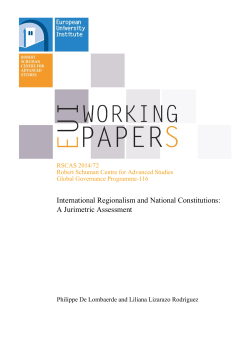 RSCAS 2014/72 International Regionalism and