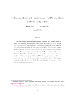 Technology, Choice, and Fragmentation: The Political Effects
