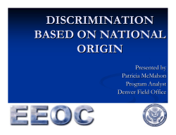 discrimination based on national origin