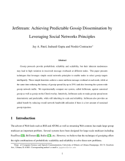 JetStream: Achieving Predictable Gossip