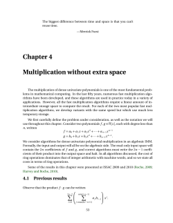 Efficient Computation with Sparse and Dense Polynomials