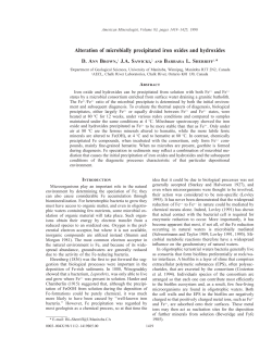 Alteration of microbially precipitated iron oxides and hydroxides