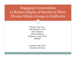 Engaging Communities to Reduce Stigma of Suicide in Three