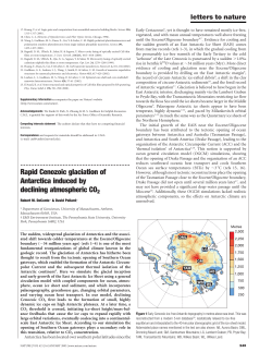 Rapid Cenozoic glaciation of Antarctica induced by declining