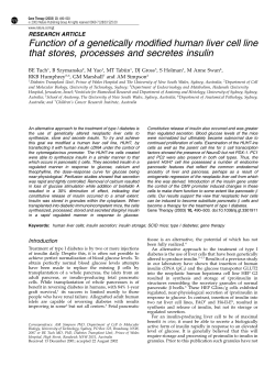 Function of a genetically modified human liver cell line that stores