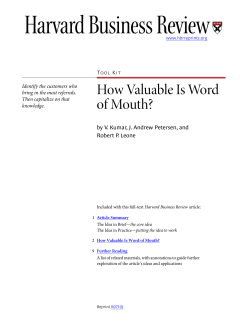 Customer Referral Value - Center