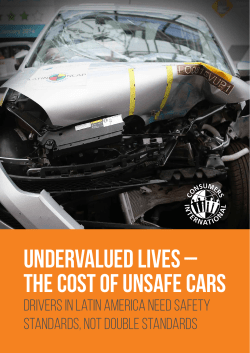 Undervalued lives &ndash; the cost of unsafe cars
