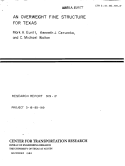 An Overweight Fine Structure for Texas - Research Library