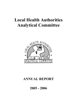 Local Health Authorities Analytical Committee