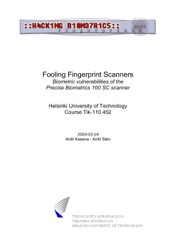 Fooling Fingerprint Scanners