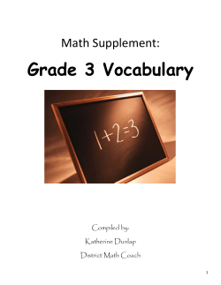 Grade 3 Vocabulary