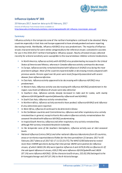 Influenza Update N&deg; 283