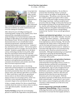 Words That Hurt Agriculture D. A. Daley