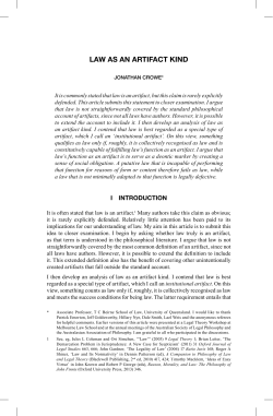 law as an artifact kind