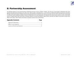 Appendix E: Partnership Assessment